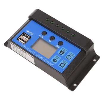 

Auto Solar Panel Battery Charge Controller 20A PWM LCD Display Solar Collector Regulator with Dual USB Output 12V/24V auto adapt