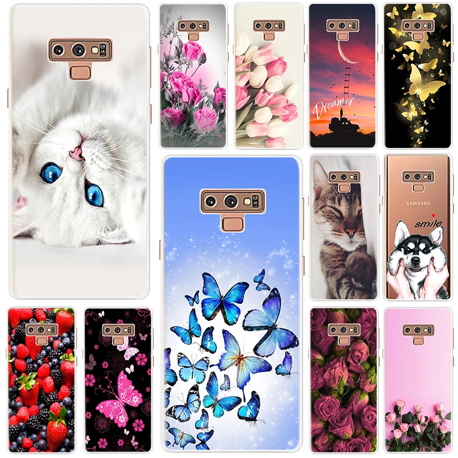 Note9 Carino Animale Dipinto Di Caso Per Samsung Galaxy Note 9 Molle Del Silicone Di Tpu Sottile Coque Copertura Per Samsung Galaxy Note 9 Custodie Ca