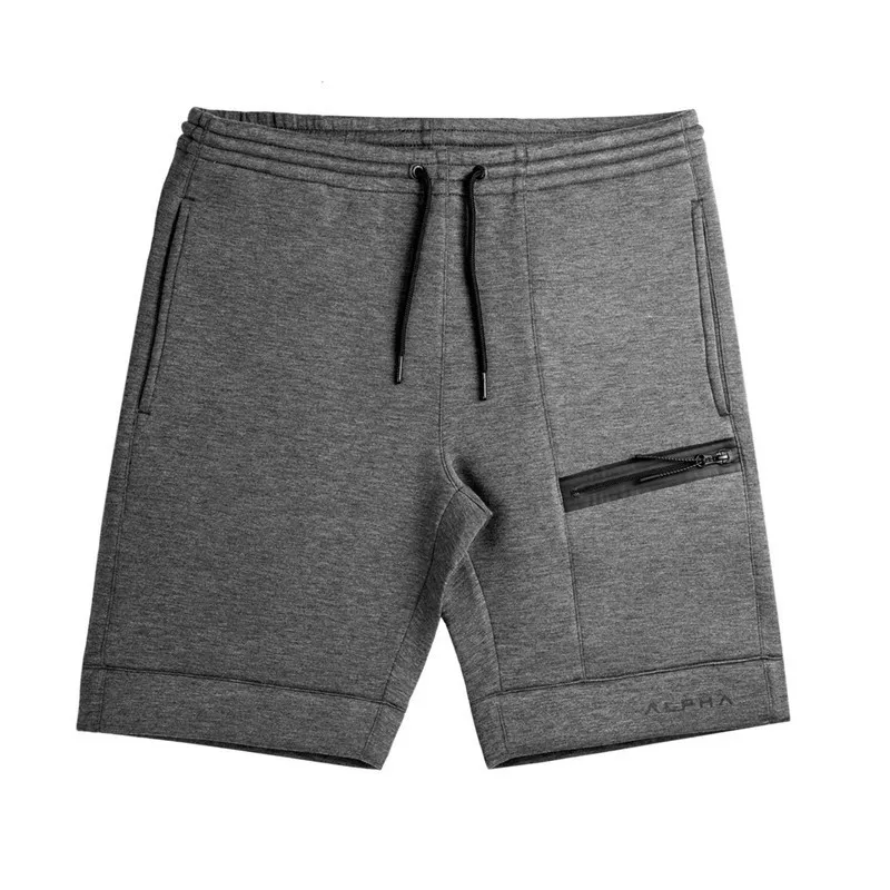 2018 Summer New Fashion Brand Men Gyms Shorts Zipper Patchwork Fitness