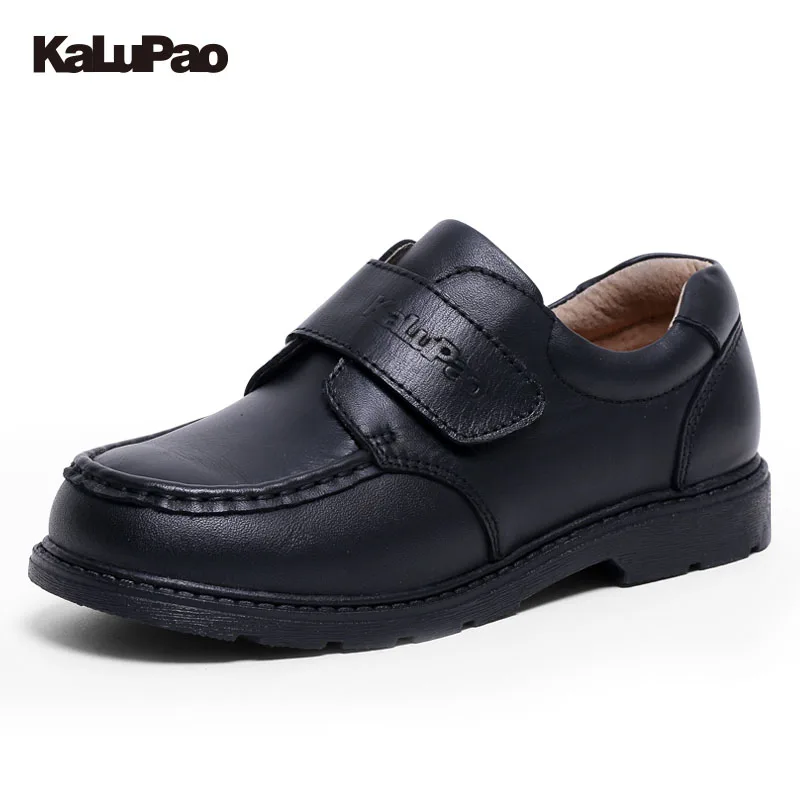 KAlUPAO New Children Leather Shoes For Boys Wedding Dress Shoes Black