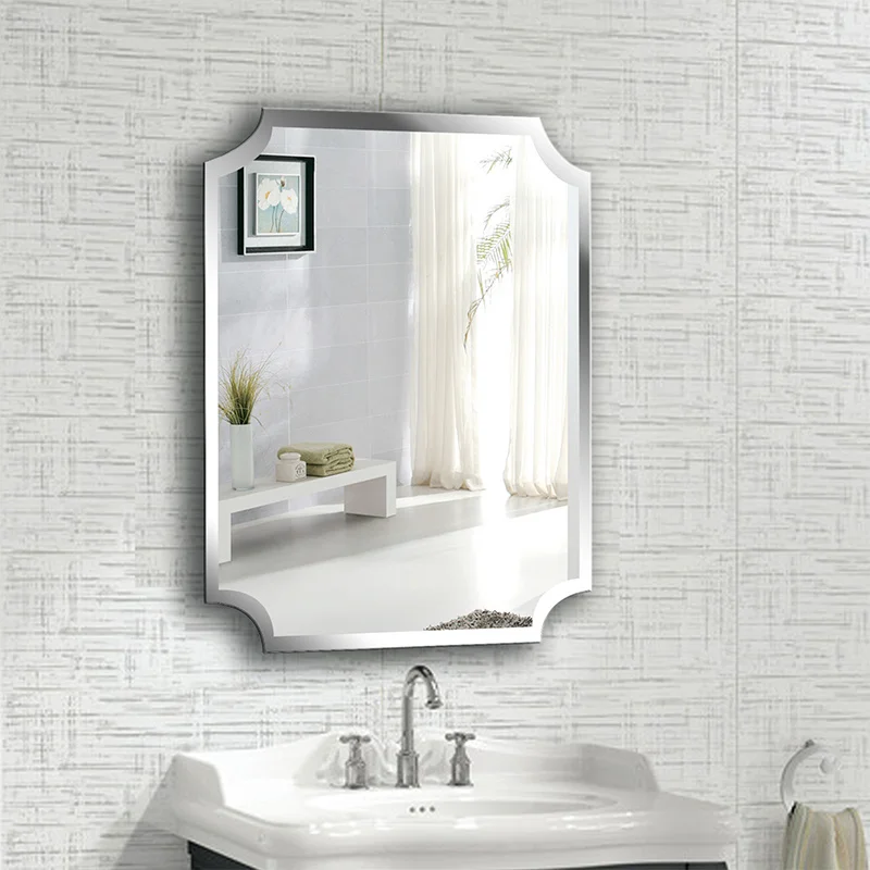 

A1 Simple frameless inner corner bathroom mirror wall hanging bathroom toilet makeup dressing paste hanging mirror wx8221858