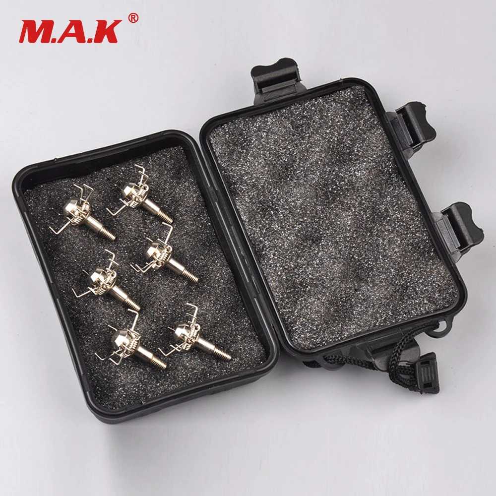 

6pcs Heads 100 Grains 4mm Screws Stainless Steel Arrow Point Arrowhead For Compound Bow Hunting Archery and Arrowhead box