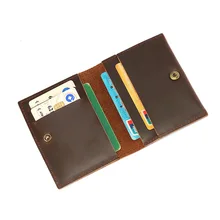 Portatarjetas para tarjetas de identificación de negocios portatarjetas para hombre Cartera de cuero Real portatarjetas Vintage billeteras Porte Carte Bancaire