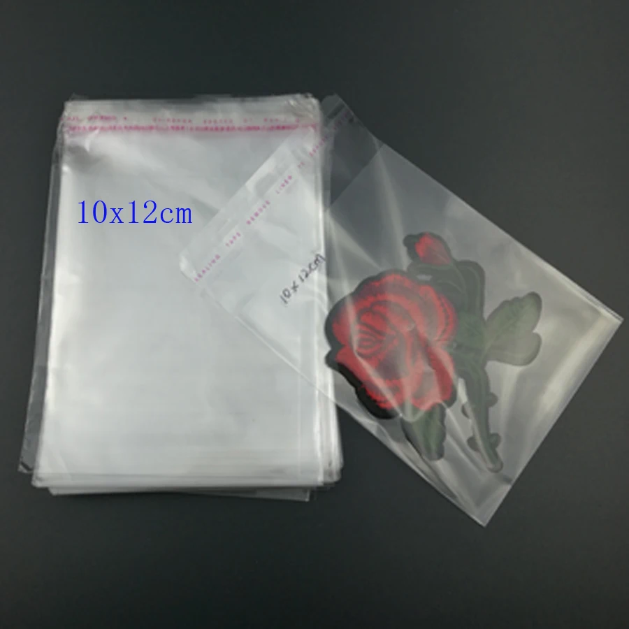 Size 10cm Storage Bags Clear Self Adhesive Seal Plastic Packaging Bag