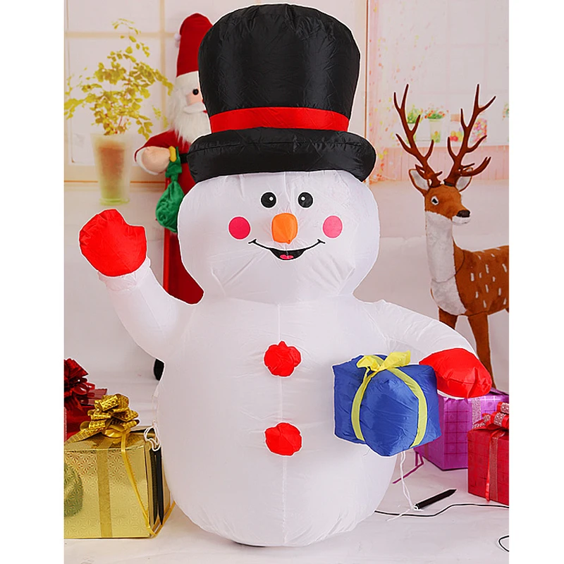 180cm Giant Snowman with Gift Box Christmas Inflatable illuminated Toys New Year Party LED Lighted Props Yard Outdoor Decoration цена 180cm Giant Snowman with Gift Box Christmas Inflatable illuminated Toys New Year Party LED Lighted Props Yard Outdoor Decoration цены онлайн