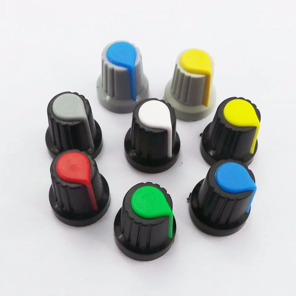 20Pcs High quality plastic potentiometers knobs Knob for single double