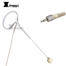 4 шт. цвет кожи проводной один ушной крючок гарнитура конденсаторный микрофон 3,5 мм винт заглушка для беспроводной системы нательный передатчик
