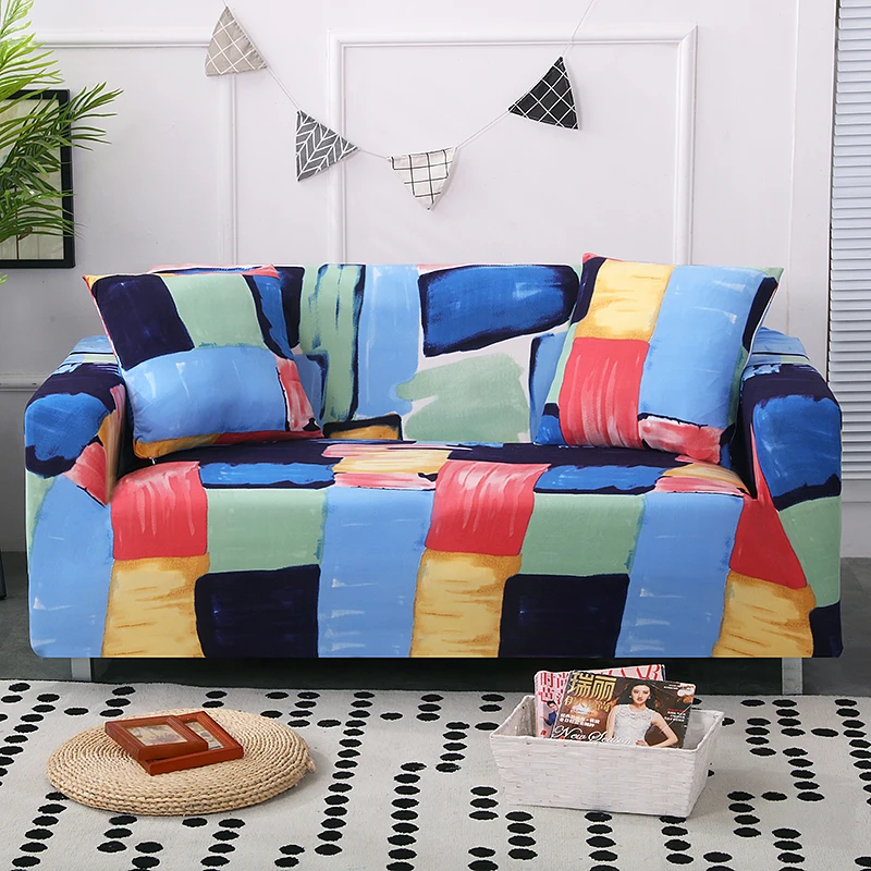 

geometric Tight Sofa Cover Elastic Sofa Covers Universal All-inclusive Stretch Loveseat Couch Cover L-style Sectional cover