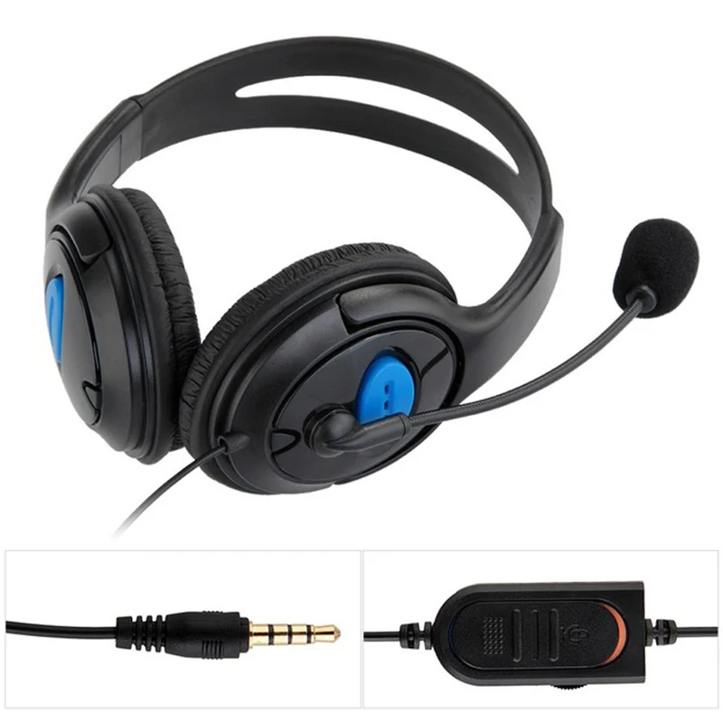

Gaming Headsets for Sony PS4 PC with Microphone Mic Stereo 3.5mm Wired Noise Cancelling Headphones Earphone Ecouteur Black