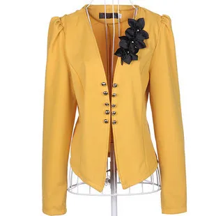 Для женщин блейзеры с v-образным вырезом блестка Повседневное женщина пиджак и куртки плюс Размеры 4XL 5XL женский Кардиганы, жакеты Casacas Jaqueta Feminina - Цвет: Yellow