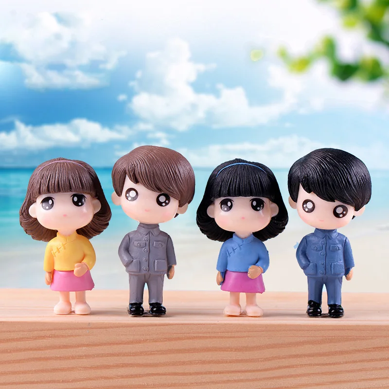 2 шт. фигурки для мальчиков и девочек украшения дома сада|girl figurines|toy figurinesboy gift |
