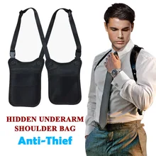 Anti Theft Secret Agent Bag Hidden Underarm Shoulder Bag Holster Wallet Armpit Case Men Secret Agent Service Costume Bag the secret agent