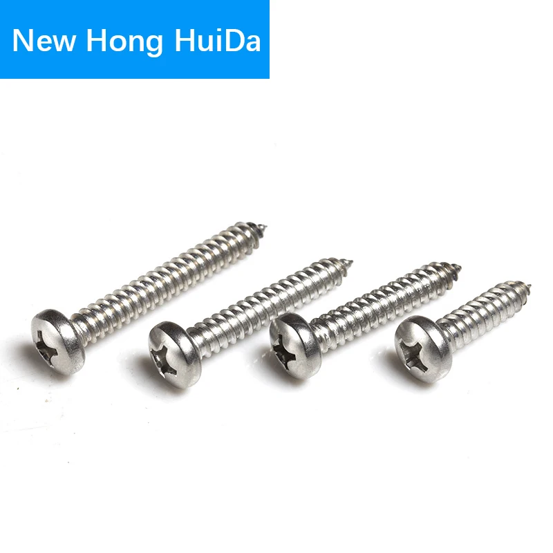 

M1 M1.2 M1.4 Phillips Cross Round Pan Head Metal Self Tapping Screws Small Thread Metric Bolts Fastener 304 Stainless Steel
