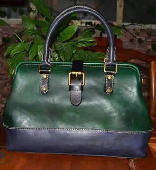 Модная женская сумка на плечо из натуральной кожи, роскошный дизайн, мягкие сумки через плечо из воловьей кожи, Женские винтажные кожаные сумки - Цвет: dark green