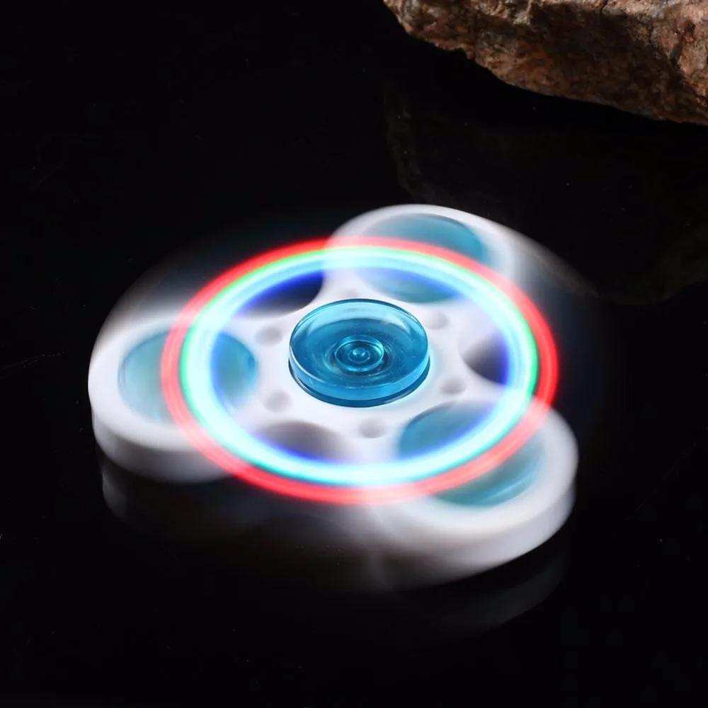 LED Light Fidget Spinner Hand Spinner ABS Plastic Tri Spinner Glow In Dark Hand Spinner Fidget Toys Autism ADHD Kids LED Light Fidget Spinner Hand Spinner ABS Plastic Tri Spinner Glow In Dark Hand Spinner Fidget Toys Autism ADHD Kids