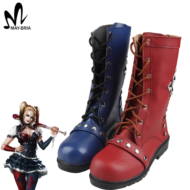 Batman Arkham Knight Harley Quinn cosplay boots sexy women boots high