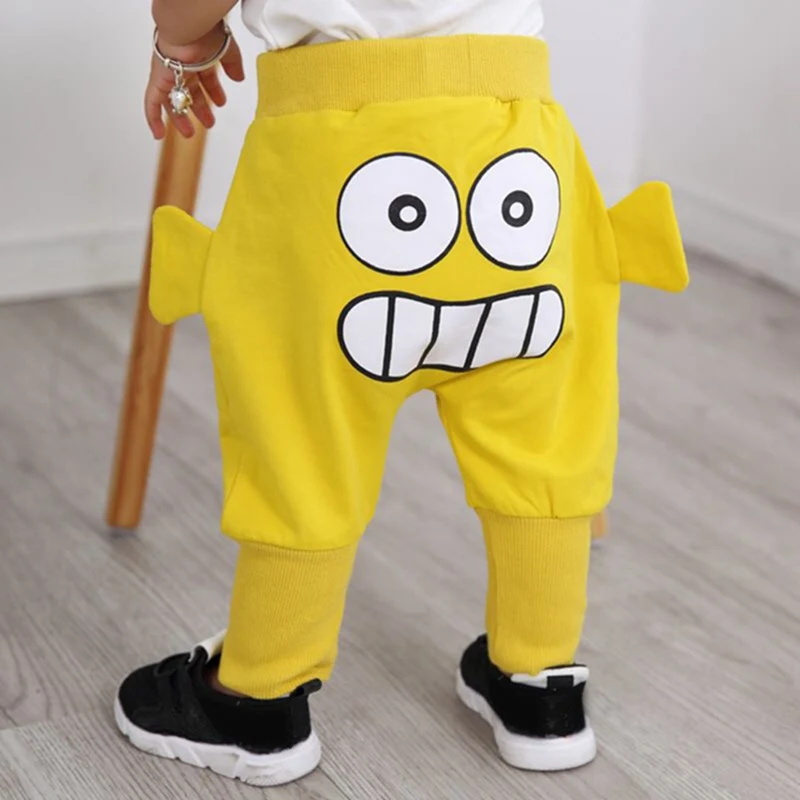 

New Baby Casual Pants 2018 Autumn Winter Cotton Children's Funny Harem Pants Boys Girls Cartoon Trousers Kids Clothing 3-18M W1