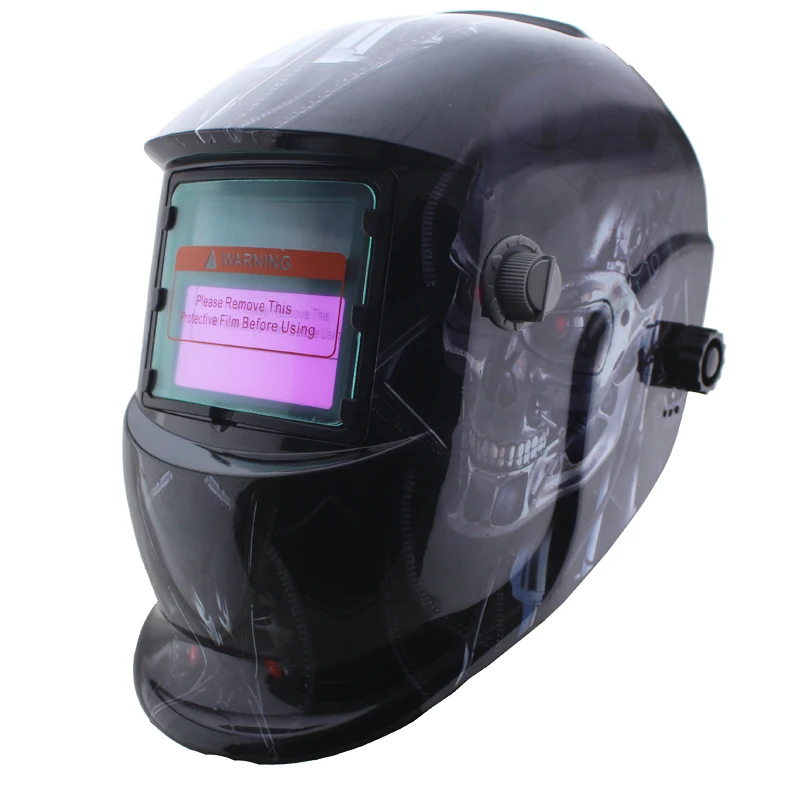 

Black skull Auto Darkening solar Li Welding Helmets Mask /welder cap/welder goggles/tools for Mig Tig  zx7 welding equipment