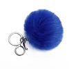REGELIN 8cm Fake Fur Lovely Fluffy Pompom Brand Bag Keychain Car Keyring Silver color Chains Keychain Fashion Women Jewelry Gift ► Photo 2/4
