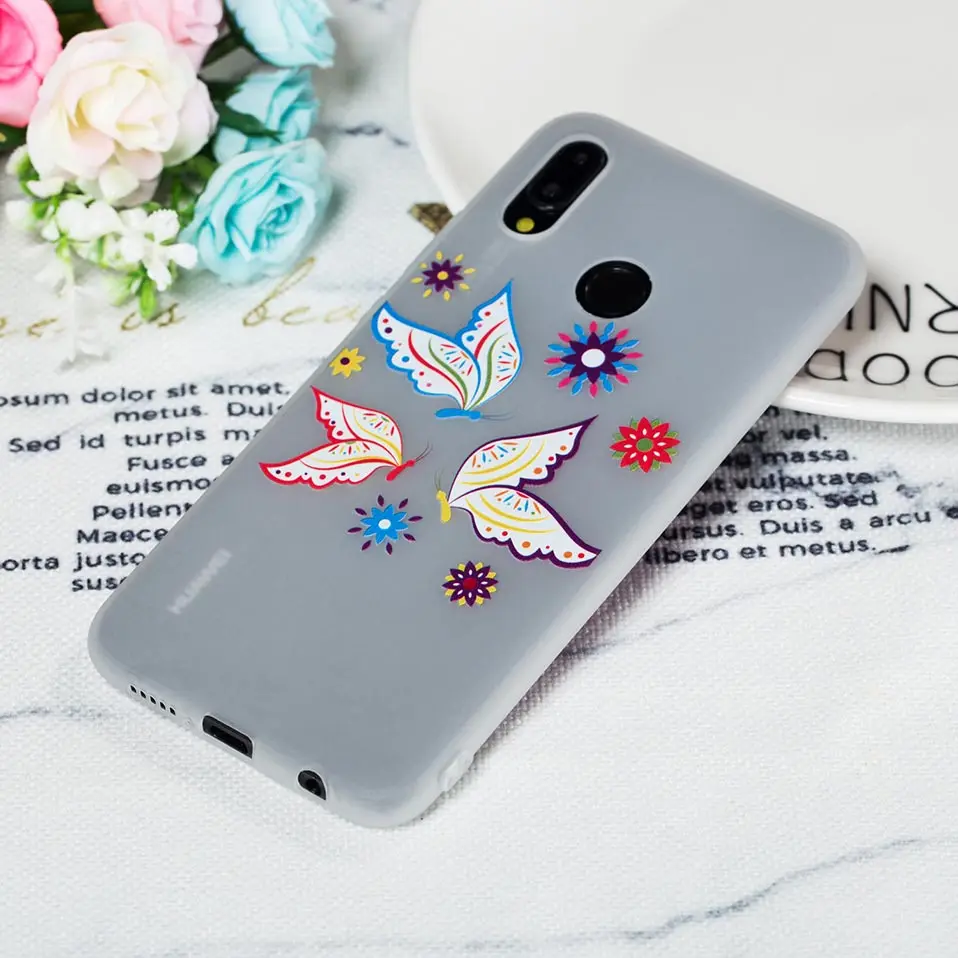 Soft Silicone Case For Huawei P20 Lite Nova3 Nova 2S Funda Flower Back Cover Honor 6X 7X 8X Pro capa |