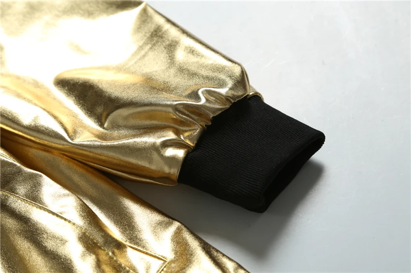 2018 New Arrival Men Bomber Jacket And Coats Hip Hop Nightclub Shinny Casual Jacket For Male Stage Singer Clothing Gold Sliver  (12)