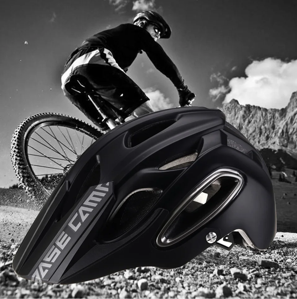 Велосипедный шлем матовый черный велосипедный шлем с визером casco ciclismo дышащий дорожный горный MTB CE открытый велосипедный шлем дешево Mtb