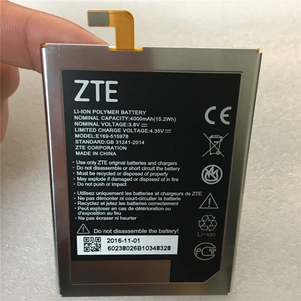 

100% Tested New 4000mAh E169-515978 E169 515978 Battery for ZTE Blade X3 Q519T D2 A452 Cellphone battery + Tracking Number