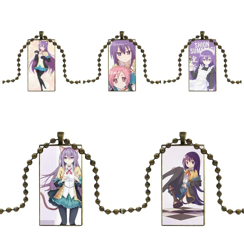 Sexy Anime Girl Shion Sumeragi Gj Bu For Girls Fashion Glass Cabochon Pendant Rectangle Necklace Choker Jewelry | Украшения и