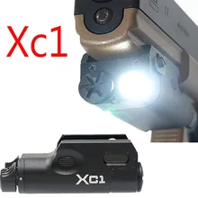 Alta lumens tático surefir xc1 pistola de luz mini led arma luz lanterna airsoft para glock 17 18c 19