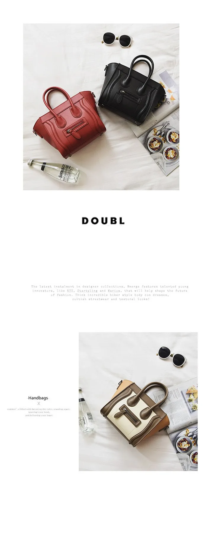 40 Handbags Summer Hit The New Color Wings Bag Oops Face Package European And American Fashion Trend Packet Casual Shoulder Bags