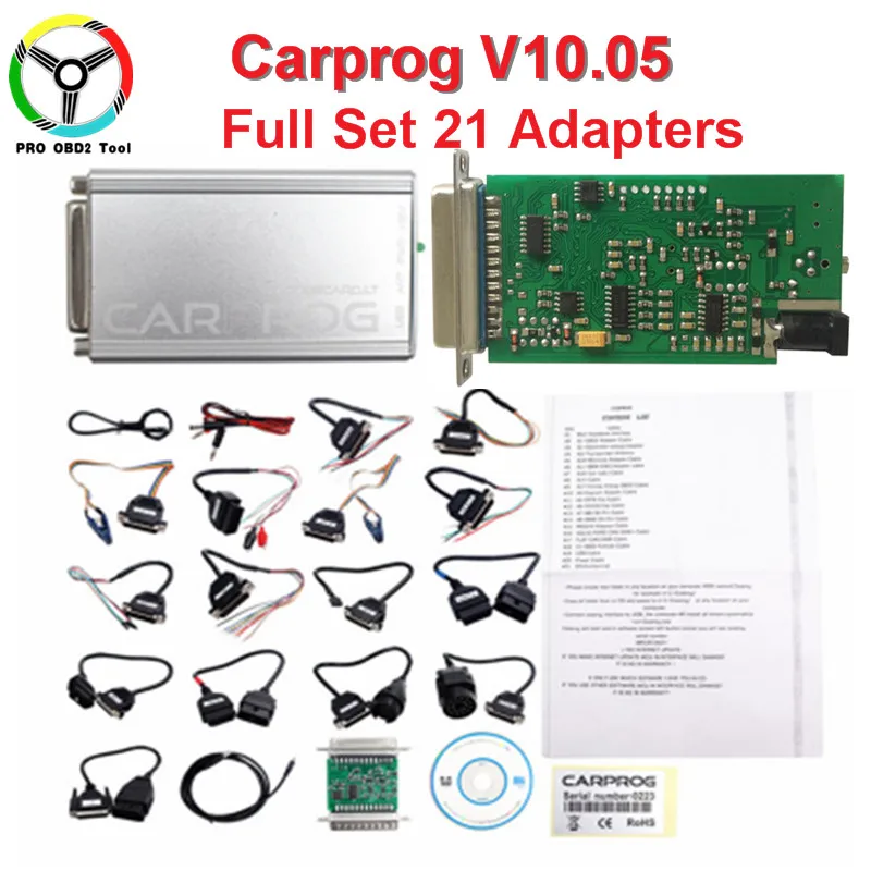 Lastest V10.05 V9.31 Carprog Full Set With 21 Adapters ECU Chip Tuning Tool For Airbag/ECU/Dash/Immo/Radio Car Auto Repair Tool Lastest V10.05 V9.31 Carprog Full Set With 21 Adapters ECU Chip Tuning Tool For Airbag/ECU/Dash/Immo/Radio Car Auto Repair Tool