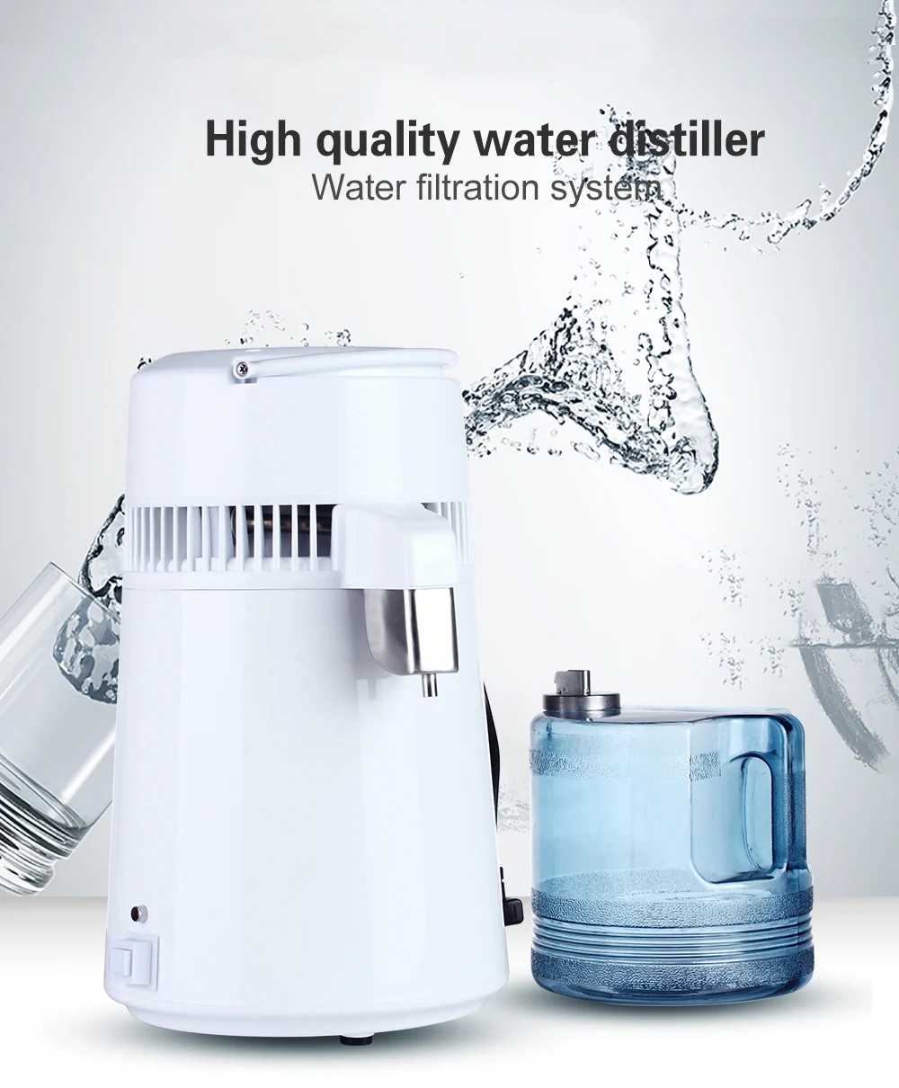 Cena Obudowa użyj 4L destylator wody maszynka do wody destylowanej destylacja oczyszczacz filtr wody ze stali nierdzewnej rosyjskie instrukcje