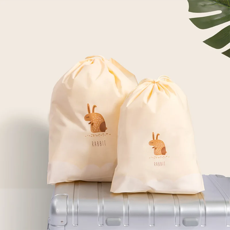 Luluhut 3 قطعة/المجموعة السفر حقيبة التخزين للماء الملونة الأمتعة فرز أكياس للأحذية الملابس المنظم مع الرباط