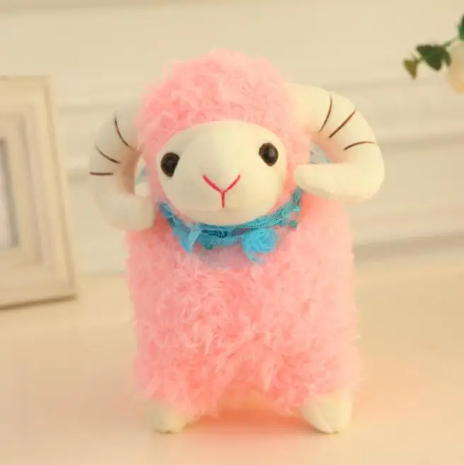 20cm hot sale super cute love Scarf sheep doll beautiful sheep plush