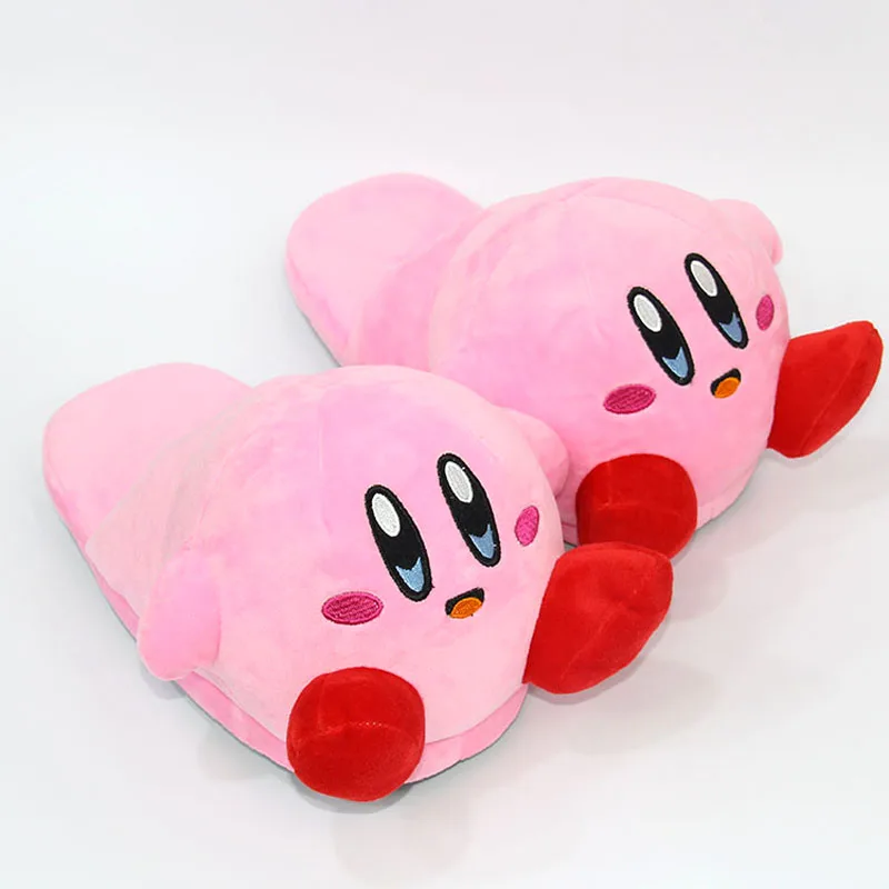 

Anime Cartoon Cute Kirby Plush Slippers Home Indoor Shoes Soft Toy 27cm