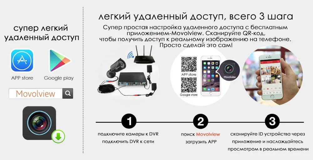 Movols 8CH CCTV камера 8 шт 1080p камера видеонаблюдения DVR комплект Водонепроницаемая наружная домашняя система видеонаблюдения