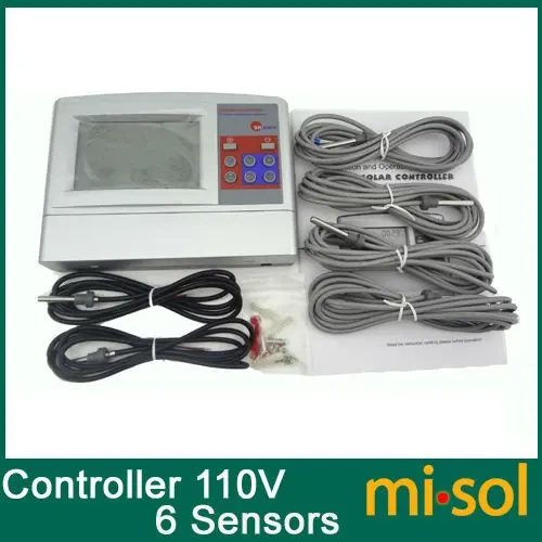 6 sensors, 110v controller of solar water heater, for pressurized hot