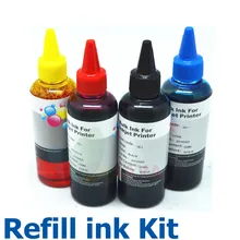 400 мл набор для заправки чернил для струйного принтера hp, 4 цвета, бутылка чернил для принтера hp, большая заправка чернил для картриджа принтера и СНПЧ