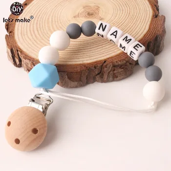 

Let's Make 1pc Sensory Chewing Toy Teething Beads Soother Chain Customize Name Rodent Silicone Ecofriendly Silicone Bead Teether