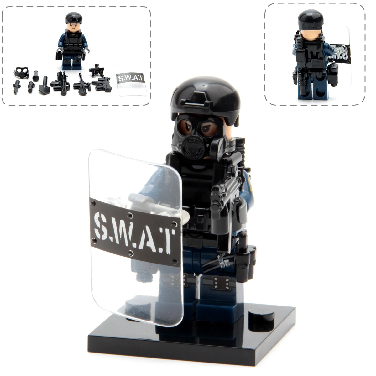 

City Police Military Swat Gun Weapons Pack Army soldiers Figure with Weapon building blocks Batman Best Children Gift Toy