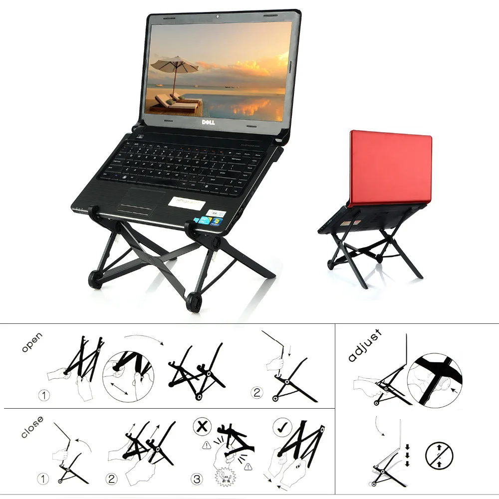 Foldable Laptop Stand Lapdesk Height Adjustable Office Laptop Notebook PC Ergonomic Folding Laptop Holder for Travel P20