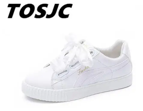 

TOSJC 2018 Summer Sneakers Women's Casual Whiter Shoes White Basket Femme Women Platform Creepers Zapatillas Deportivas Mujer 11