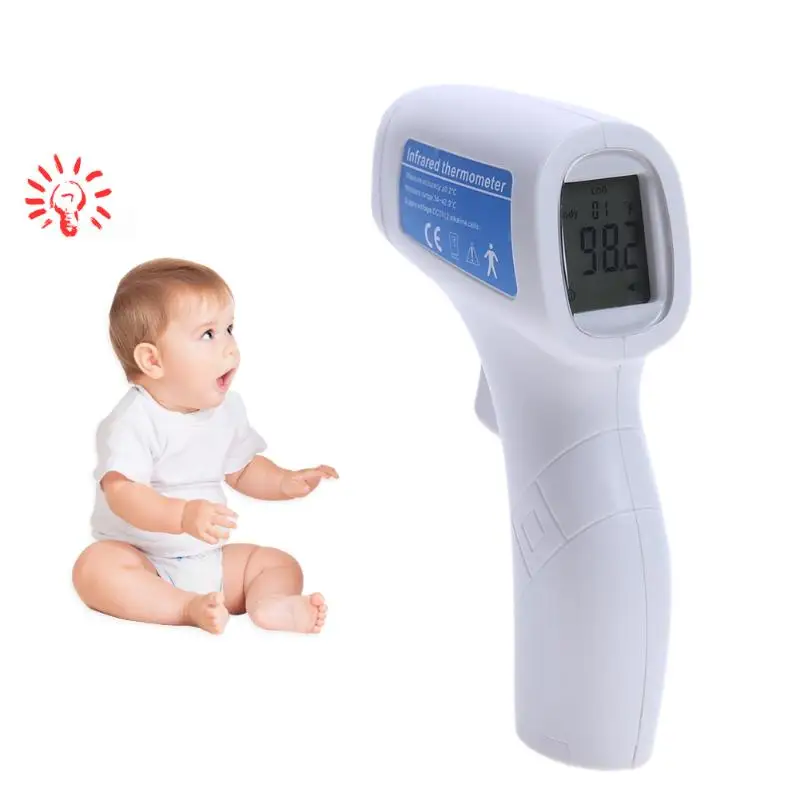 Body Temperature Gun Forehead Thermometer Fever font b Measure b font Meter Infrared IR Non Contact