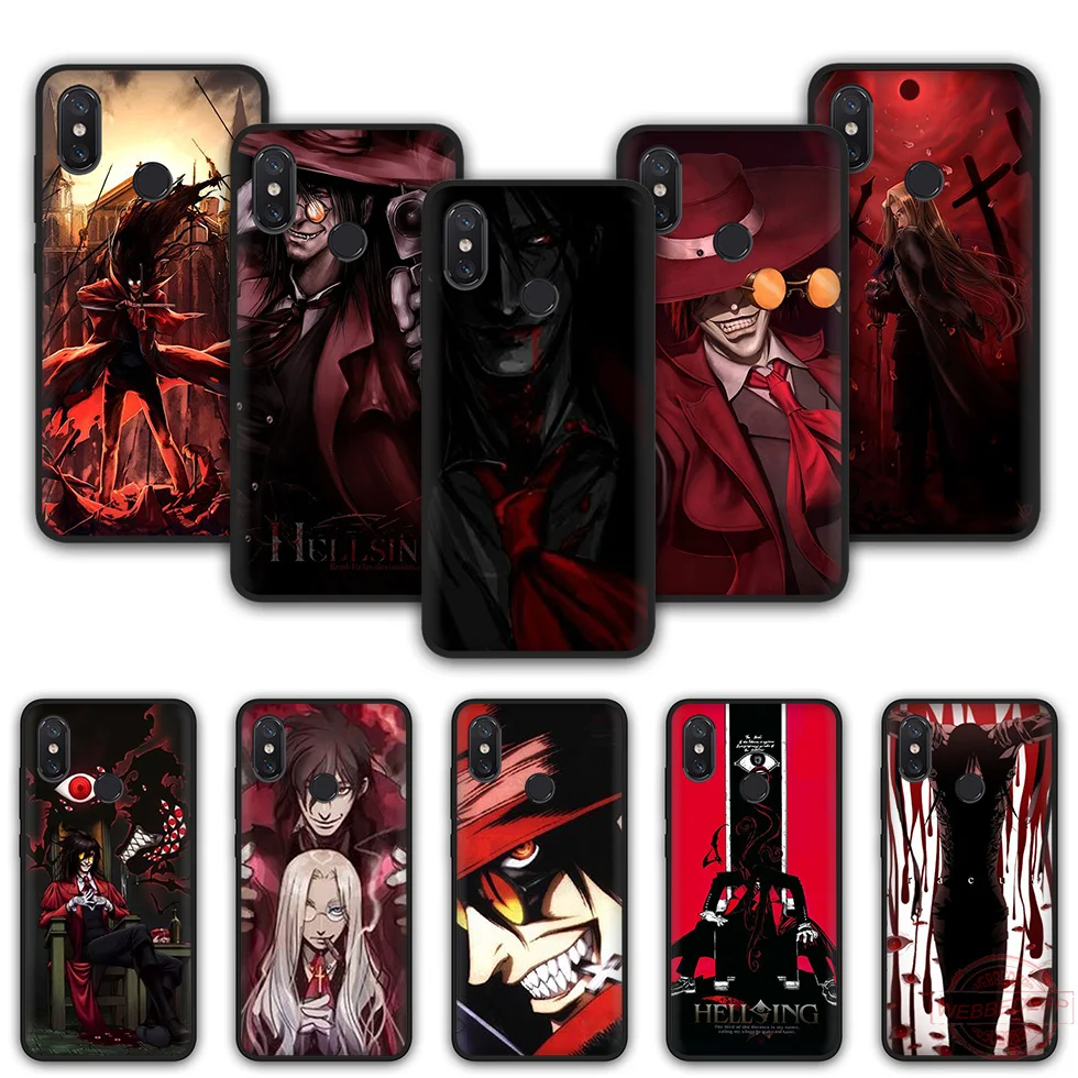 WEBBEDEPP аниме Hellsing Alucard вентилятор ТПУ чехол для телефона Xiaomi Mi 6 8 A2 Lite A1 F1 9 MAX 3 SE |