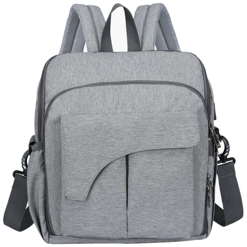 Детская сумка для беременных Сумка для малышей большие сумки для подгузников рюкзак для подгузник для мам 2 в 1 рюкзак для мам(серый