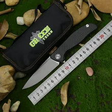 Зеленый шип Хати на заказ M390 F95 складной нож углеродное волокно 3D титановая ручка для кемпинга открытый Фруктовый Нож EDC инструмент для выживания