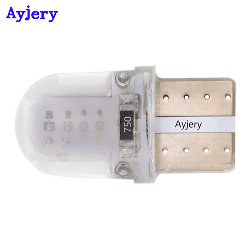 AYJERY 10 шт. 12 В T10 Led W5W 194 168 COB 8 SMD кремнезема лампа для чтения Автомобильные