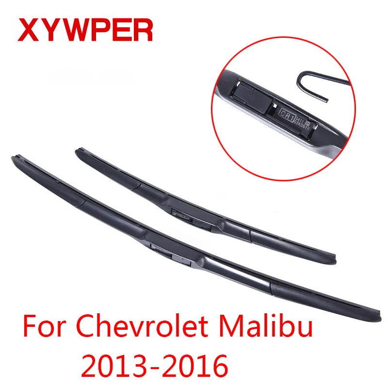 Щетки стеклоочистителя XYWPER для Chevrolet Malibu 2009 2010 2011 2012 2013 автомобильные аксессуары мягкие резиновые стеклоочистители - Цвет: Черный