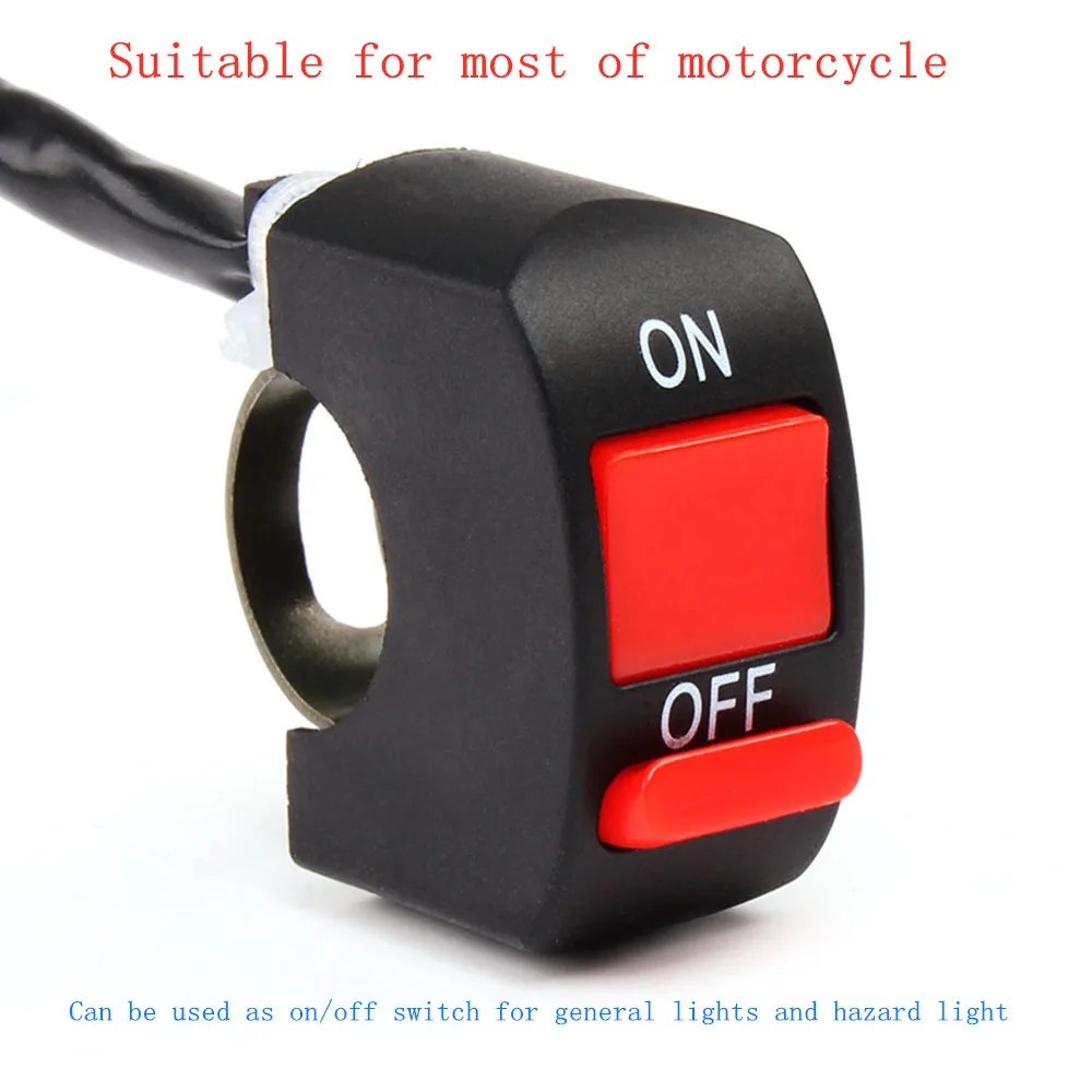 

1pcs Universal Motorcycle Handlebar Fog Light Switch ON-OFF Button Switch 12VDC for U5 U7 LED Head Lamp Angel Eyes Light