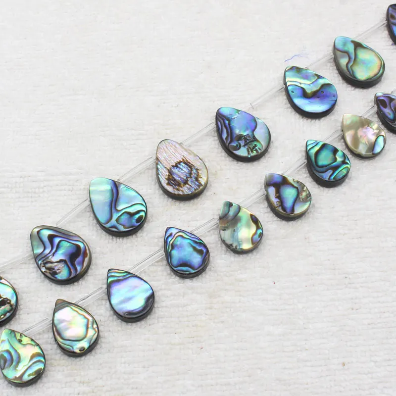 

10-18mm Beautiful Multi-Color Abalone Shell Water-Drop Beads 15"For DIYJewelry making!We provide mixed wholesale for all items !